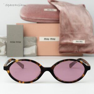 Miu Miu Men Sunglasses Havana Pink Mirror Silver MU04ZSF VAU50D REGARD NEW